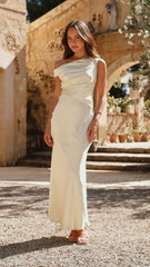 Auria Off Shoulder Maxi Dress - Yellow