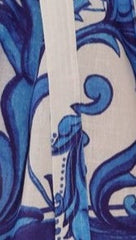 Lucia Long Sleeve Mini Dress - Sapphire Print