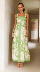 Mandy Maxi Dress - Sage / Cream