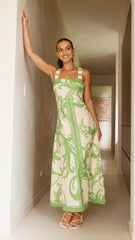 Mandy Maxi Dress - Sage / Cream
