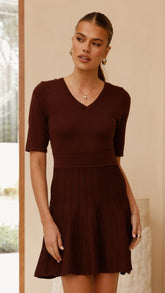 Jasmyn Mini Dress - Chocolate