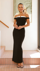 Talmai Maxi Dress - Black / White