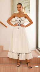 Halo Maxi Dress - White / Black