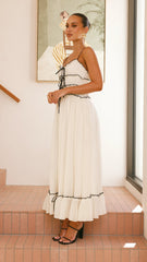 Halo Maxi Dress - White / Black