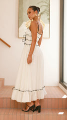 Halo Maxi Dress - White / Black