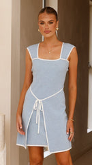 Bowie Knit Mini Dress - Blue