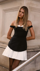 Talmai Mini Dress - Black / White
