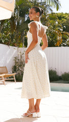 Blakely Midi Dress - Lemon Floral