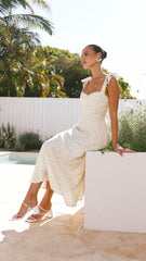 Blakely Midi Dress - Lemon Floral