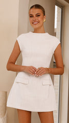 Fiona Mini Dress - Cream