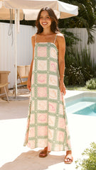 Kalida Maxi Dress - Coastal Print