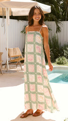 Kalida Maxi Dress - Coastal Print