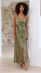Elsa Midi Dress - Olive