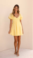 Sahirah Mini Dress - Yellow