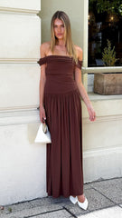 Manalla Maxi Dress - Brown
