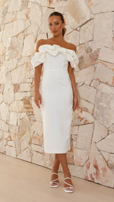 Bernadette Midi Dress - White