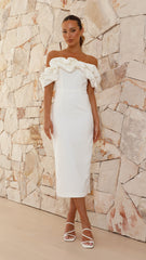 Bernadette Midi Dress - White