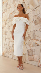 Bernadette Midi Dress - White