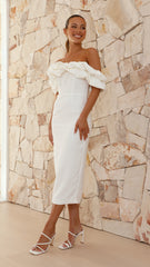 Bernadette Midi Dress - White