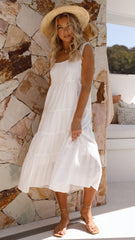 Liza Midi Dress - White