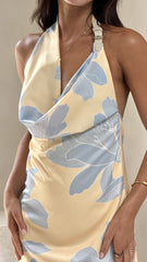 Zaria Mini Dress - Lemon Floral