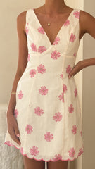 Selenia Mini Dress - Pink Bloom