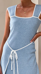 Bowie Knit Mini Dress - Blue