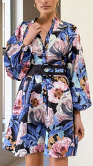 Katy Mini Dress - Azure Donatella