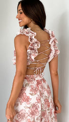 Galilhai Maxi Dress - Peach Floral