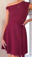 Gem Mini Dress - Burgundy