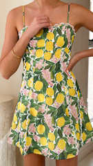 Cartia Mini Dress - Lemon Print