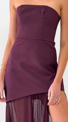 Fenella Asymmetrical Maxi Dress - Plum