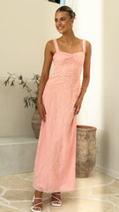 Gianna Maxi Dress - Pink Lace