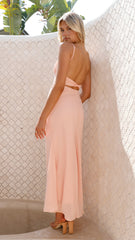 Margie Midi Dress - Peach