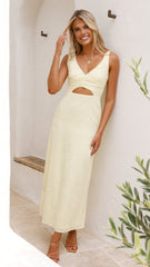 Mahalia Maxi Dress - Soft Yellow