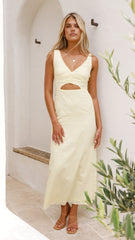 Mahalia Maxi Dress - Soft Yellow