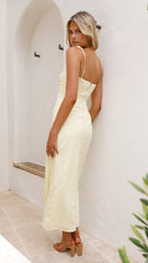 Mahalia Maxi Dress - Soft Yellow