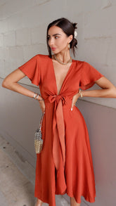 Sunny Daze Dress - Rust
