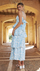 Page Maxi Dress - Blue Floral