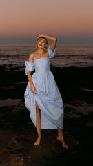 Caelius Midi Dress - Light Blue