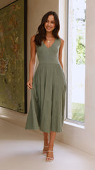 Jayde Knit Dress - Khaki