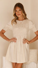 Yana Mini Dress - Beige