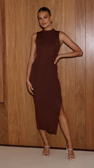 Mae Knit Dress - Chocolate