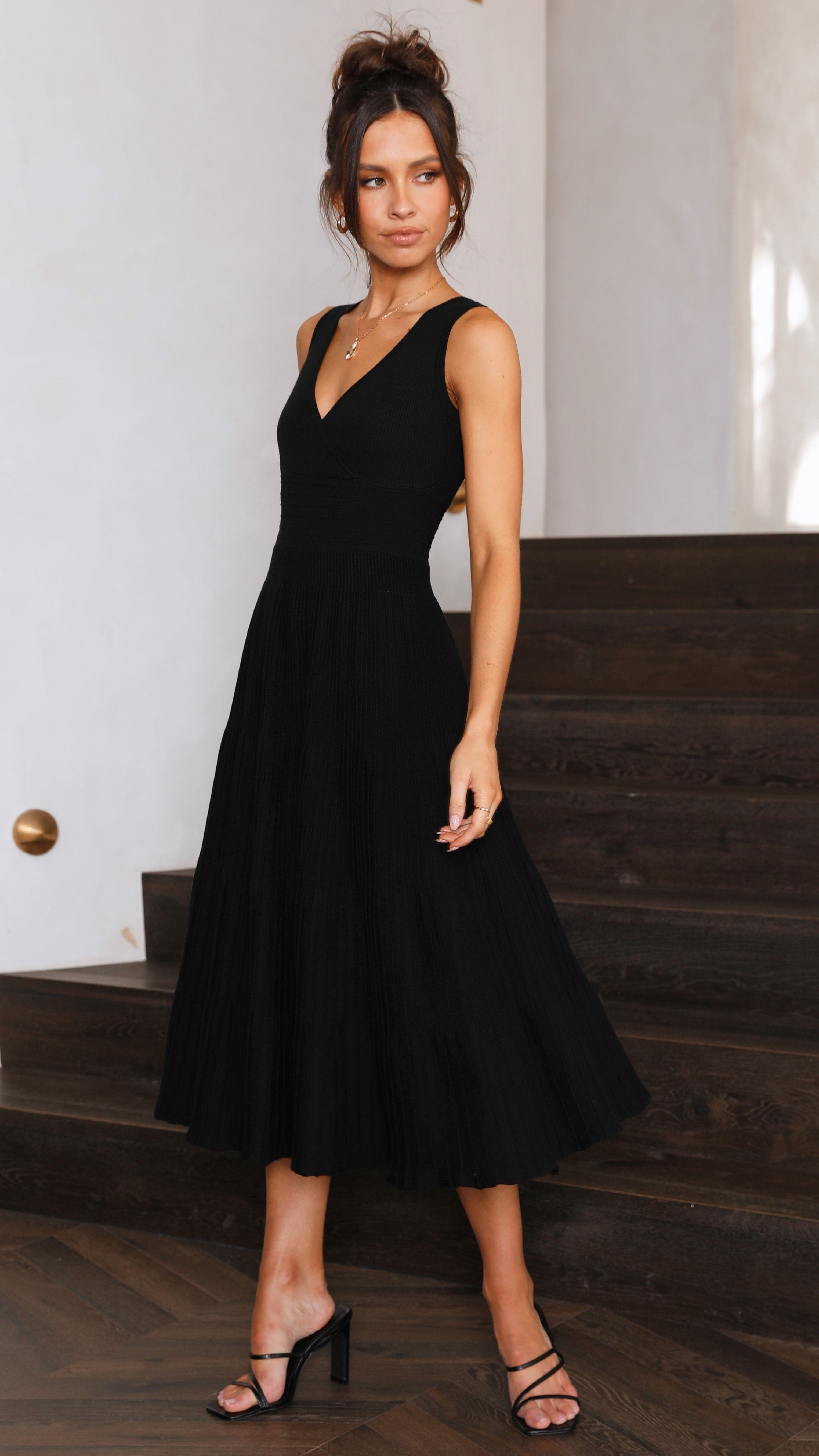 Jayde Knit Dress - Black