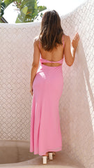 Margie Midi Dress - Pink
